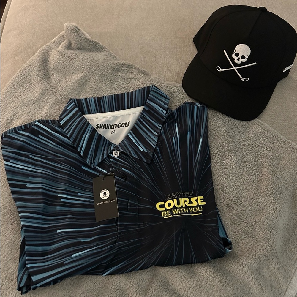 Blue Men's Short Sleeve Tee